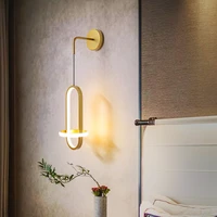 modern hotel wall lamp bedroom hallway indoor dimmer nordic art aesthetic night bedside decoration chambre room decoration yq50