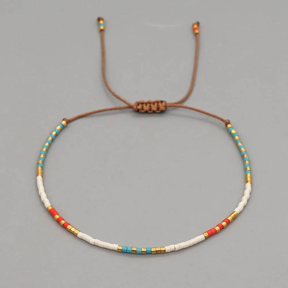 Go2Boho Браслеты Из Бисера Миюки Для Женщин Простые Тонкие Ювелирные Изделия В