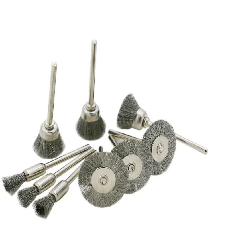 

15pcs Wire Brush Grinding Wheel Set Polishing, Cleaning And Derusting Grinding Head Metal Mold Deburring Grinding Head Kit