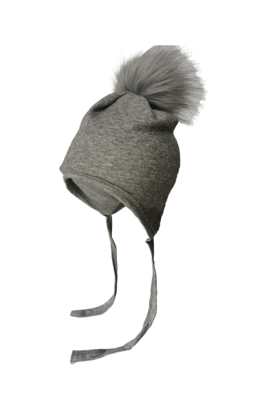 Детские осенние наушники мягкая шапочка Детская Хлопковая с помпоном аксессуары