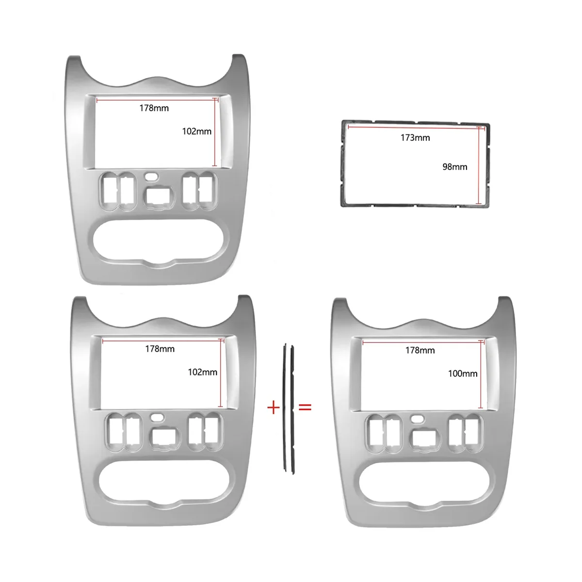 Двойная Din Автомобильная рама для DVD-радио RENAULT LOGAN 2010-2013 LHD 7-дюймовый адаптер CD