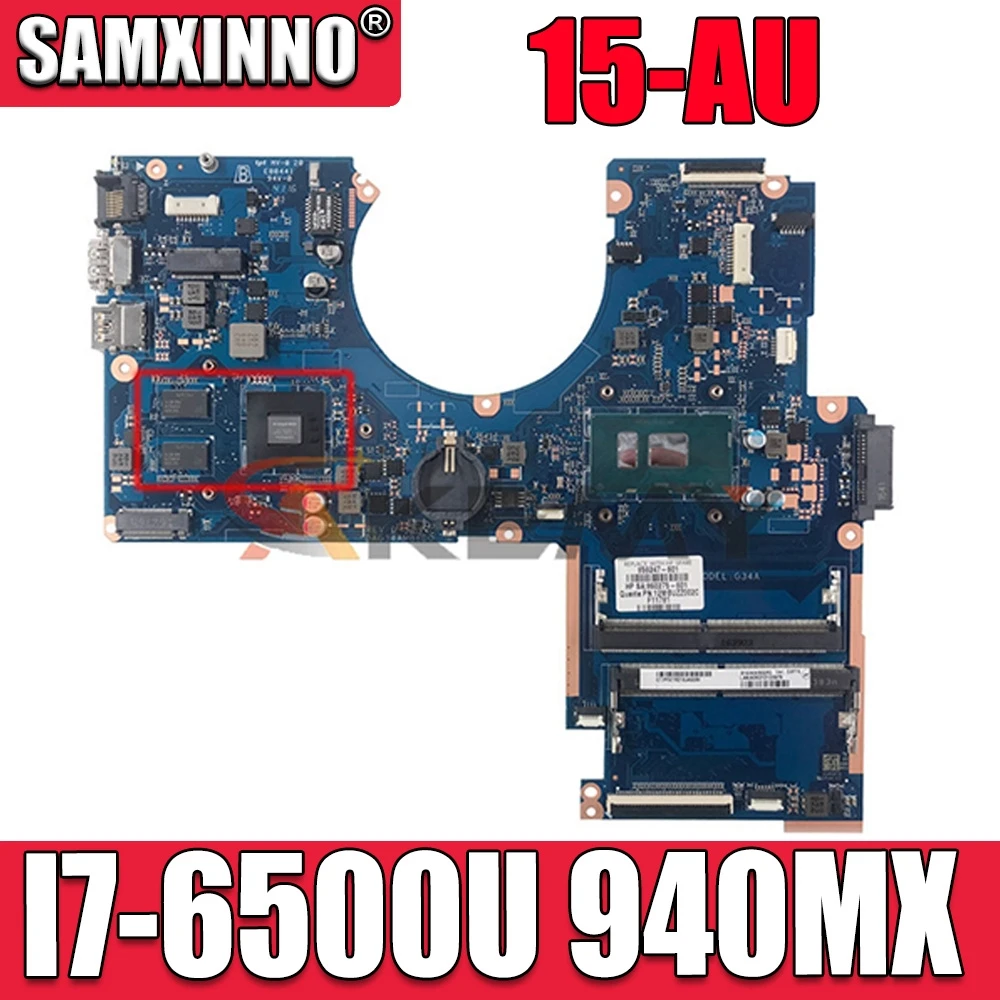 

Akemy 856227-601 DAG34AMB6D0 Mainboard for HP Pavilion 15-AU 15T-AU Notebook Motherboard 940MX 2GB i7-6500U fully Tested