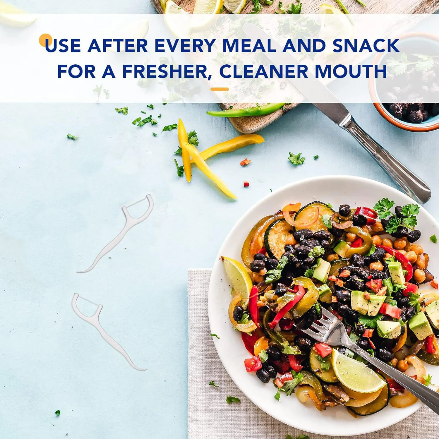 1000 шт. зубочистки с мятным вкусом