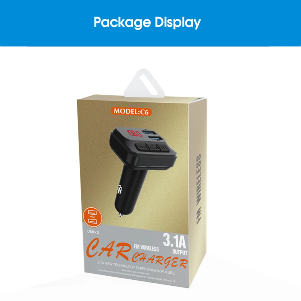 

Charger Car Adapter 3USB Charger AUX Radio FM Transmitter Fast-Charger