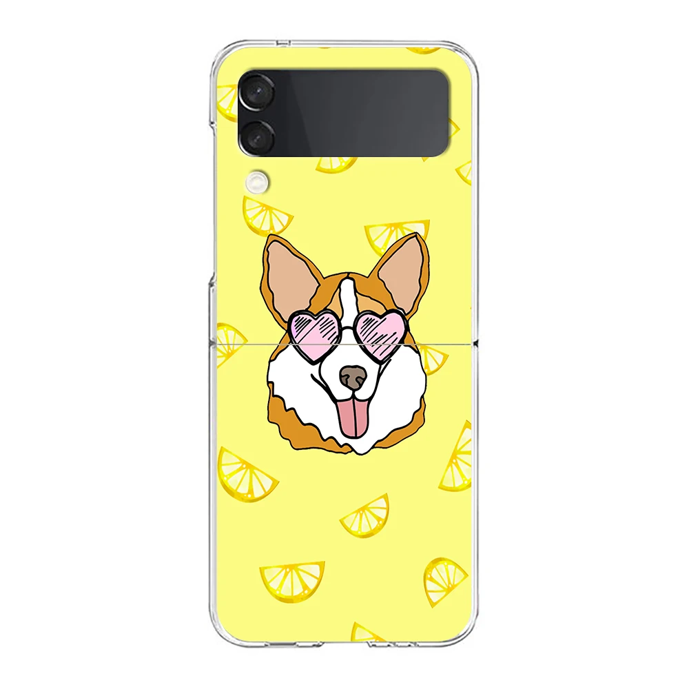 Фото Чехол для телефона Samsung Galaxy Z Flip 3 4 5 6 7 Fold, высокопрочный чехол из ПК для Galaxy Z Flip3, чехол с изображением собак породы кокер-спаниель, милые мультяшные собачки №3
