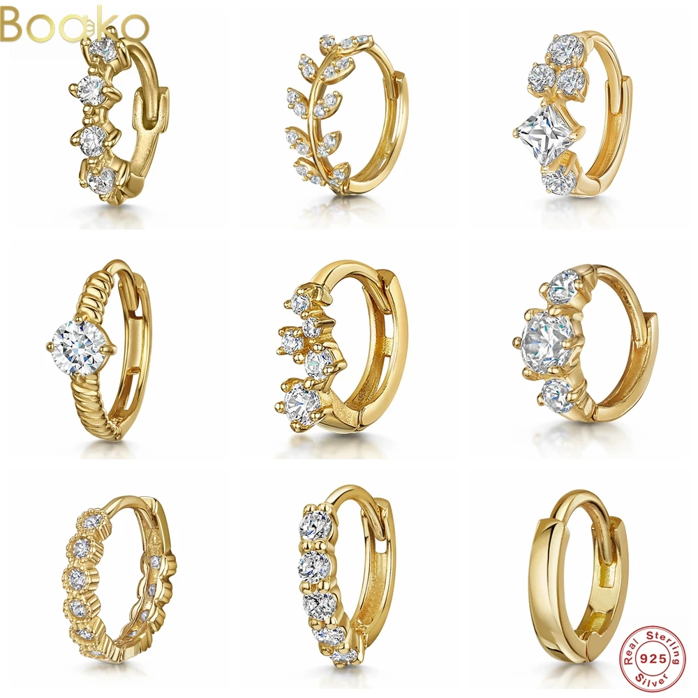 

Серьги-кольца женские из серебра 925 пробы с фианитами