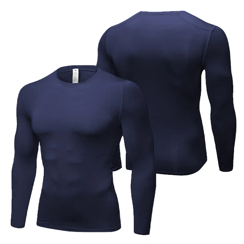 

Men's Tight Training PRO Solid Color Sports Fitness Running Long Sleeve Comfortable Breathable Long Sleeve T-shirt