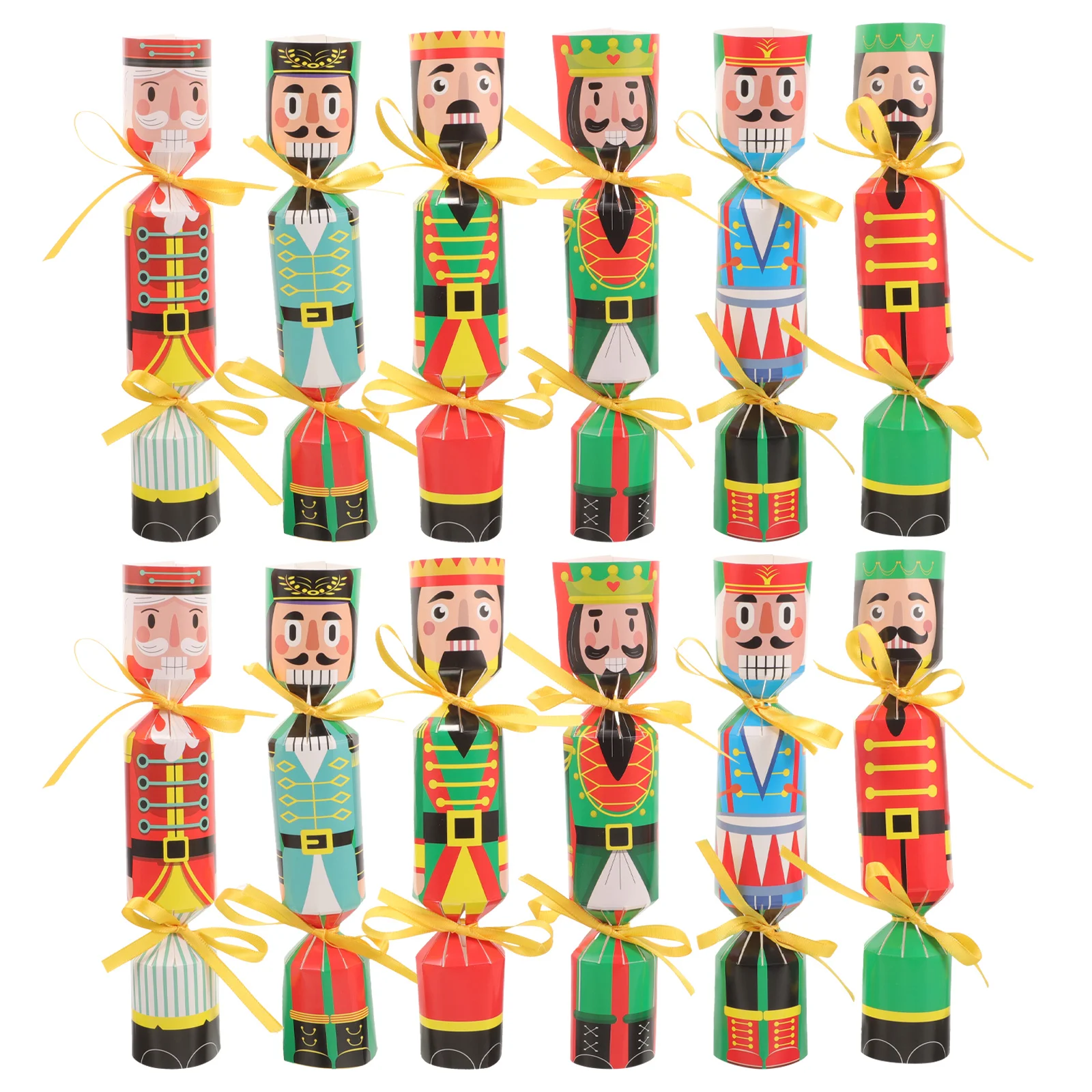 

12pcs Nutcracker Soldier Gift Box Lovely Xmas Gift Box Candy Packing Holders