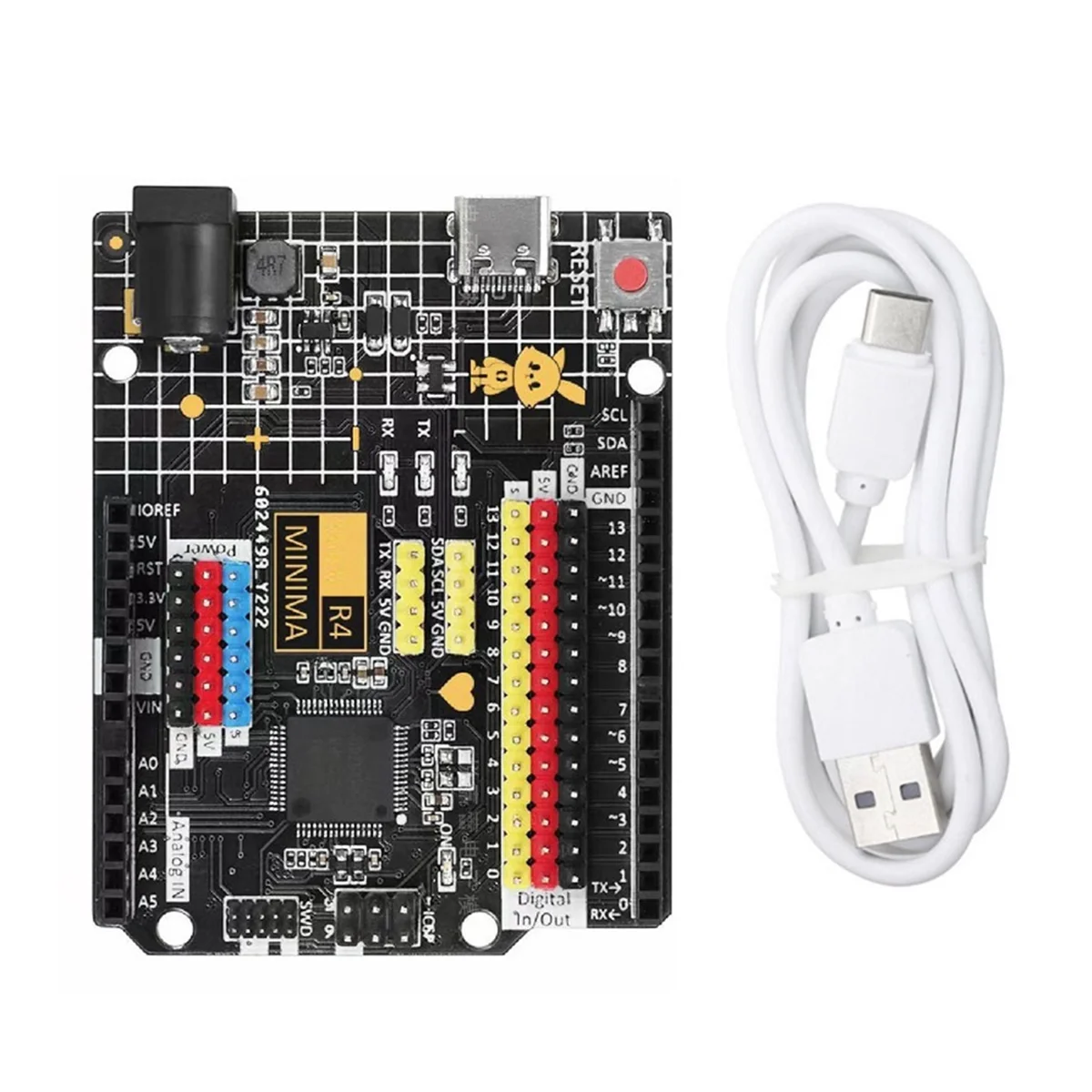 Фото Плата разработки R4 Minima USB-модуль TYPE-C, совместимый с контроллером обучения программирования Arduino №3