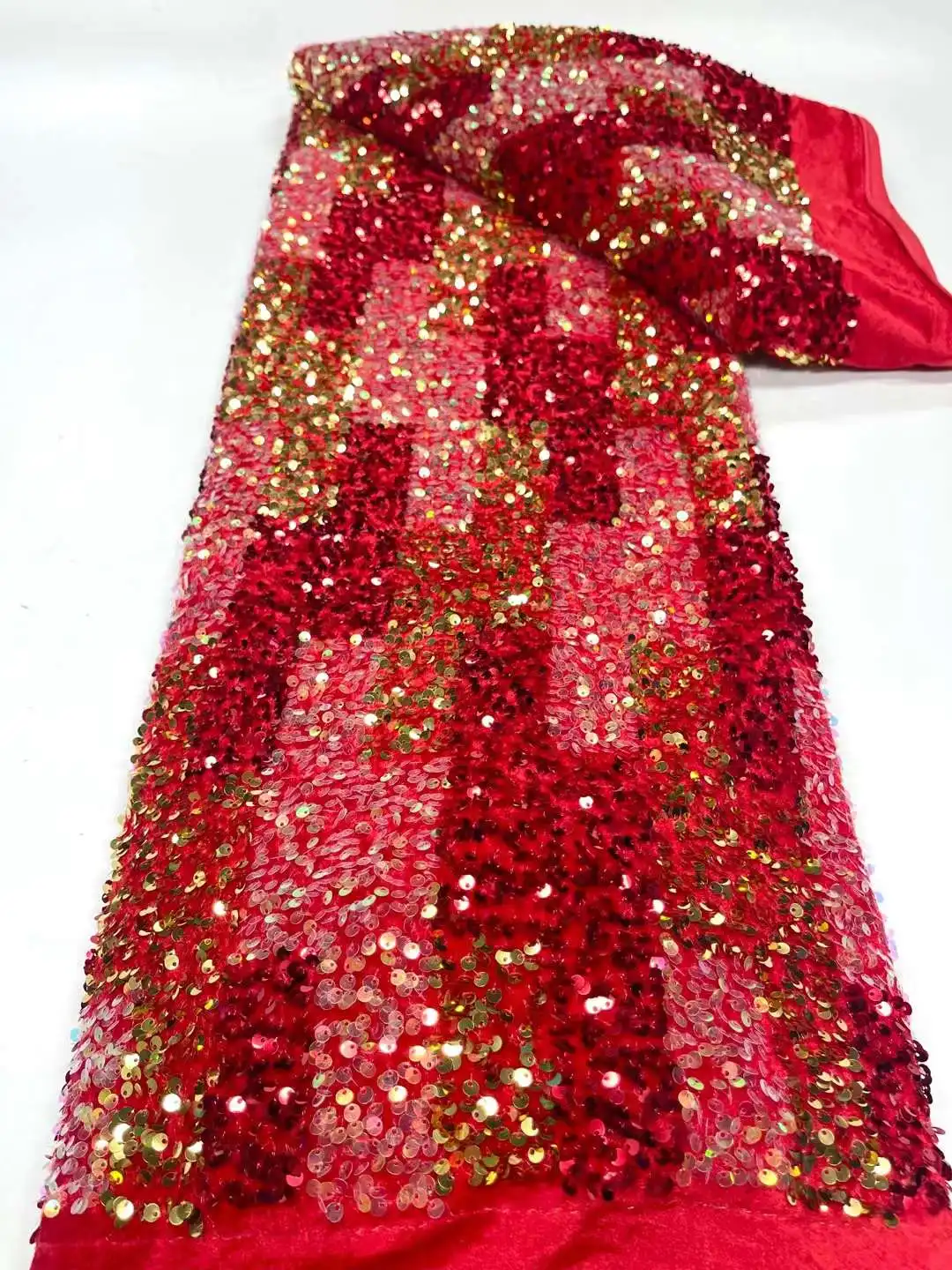 

Заводская цена, высокое качество, африканские сетчатые кружева, нигерийское Тюлевое кружево с пазлами, разноцветные блестки, 5 ярдов, для св...