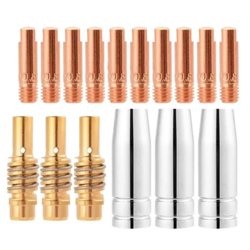 

16Pcs 15AK Welding Torch Consumables 0.8Mm MIG Torch Gas Nozzle Tip Holder Of 15AK MIG Welding Torch