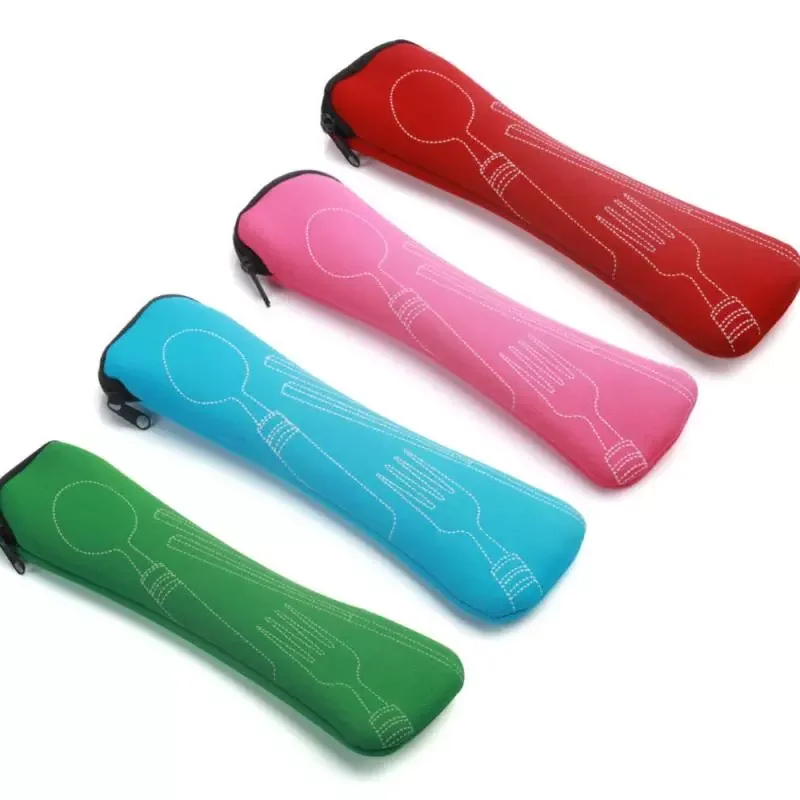 

Tableware Box Portable Flip Cover Type Cutlery Case Kitchen Students Household Utensils Dinnerware Bag Dinner Set