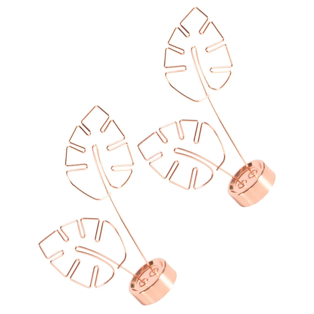 

2 Pcs Photo Clip Base Mini Frames Picture Stands Nordic Decor Note Folder Ornaments Table Number Stand