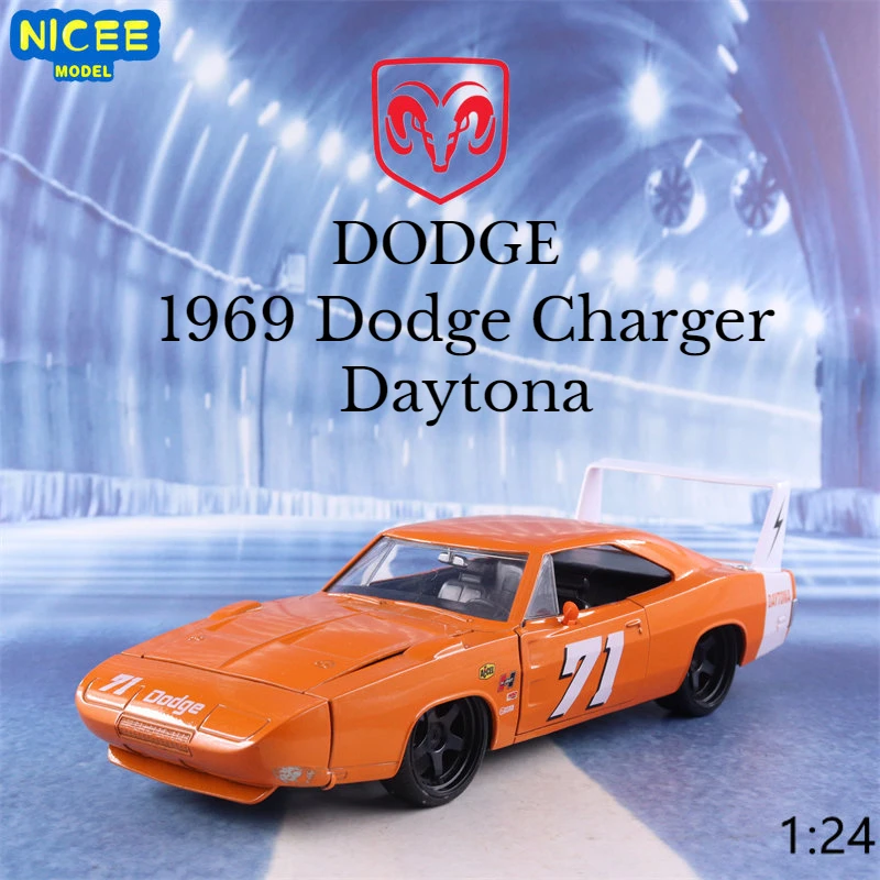 

1:24 1969 Dodge Charger Daytona Classic Muscle Sports Car Diecast Metal Alloy Model Car Toy Kids Gift Collection J161