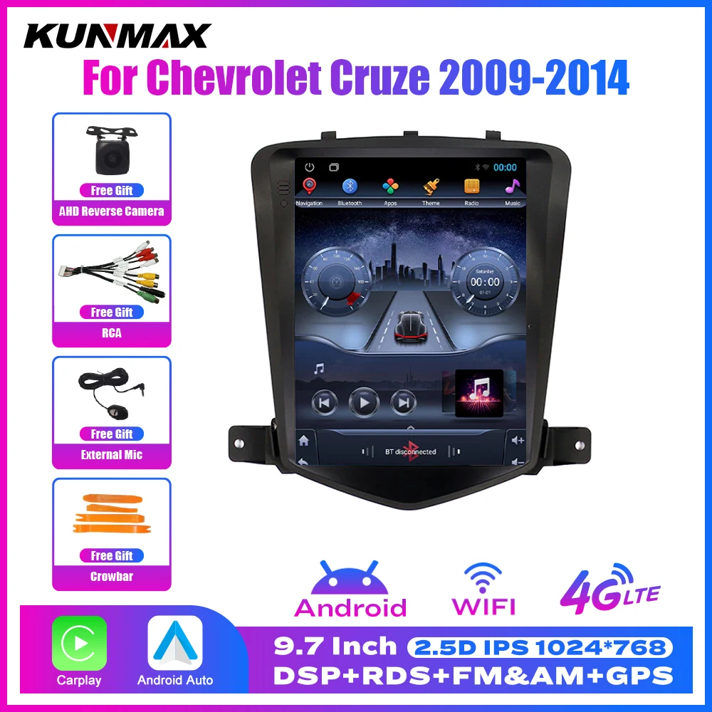 For Chevrolet Cruze 2009-2014 Stereo Carplay Car Multimedia Video Player Dvd Gps Navigation