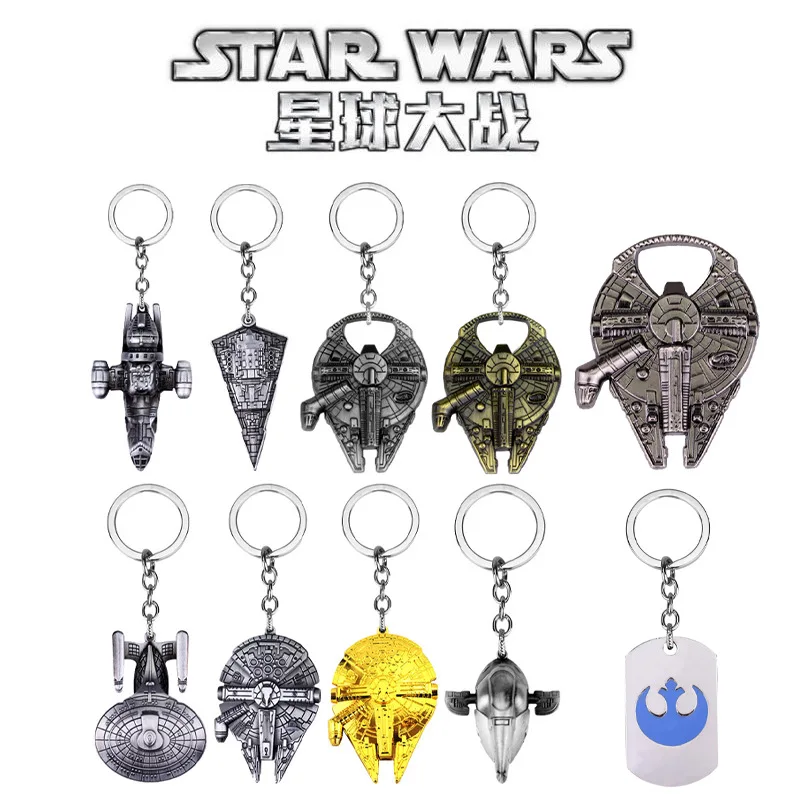 

Disney Star Wars Spaceship Shape Zinc Alloy Metal Keychain Key Ring Ornaments Accessories Children's Toys Birthday Gifts