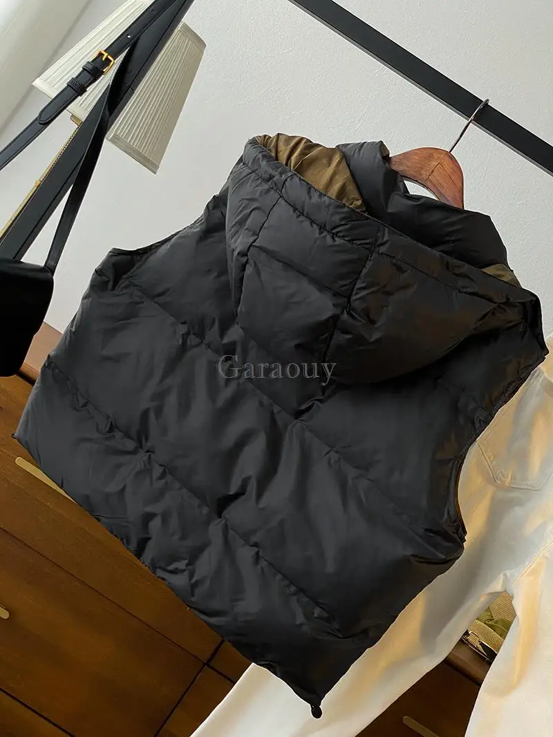 Garaouy Новинка осени 2022 женский короткий жилет Женская хлопковая Мягкая безрукавка