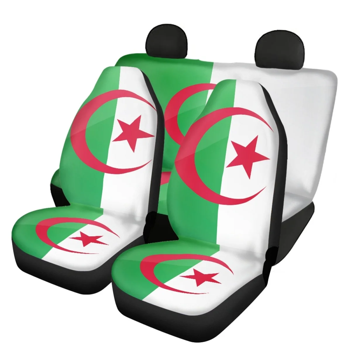 

Flag of Algeria Design Car Seat Covers Durable Front and Back Auto Interior Seat Covers Universal Vehicle Seat Covers Full Set
