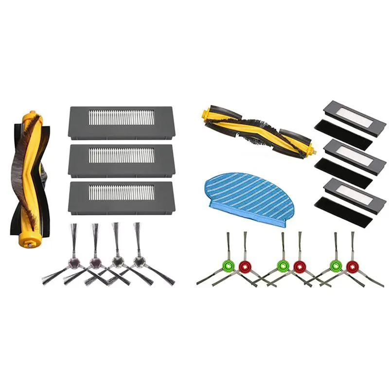

Filter Side Brush Kit Vacuum Cleaner Accessories With 8 Pack (3X Filter + 4X Side Brush+1X Main Brush)