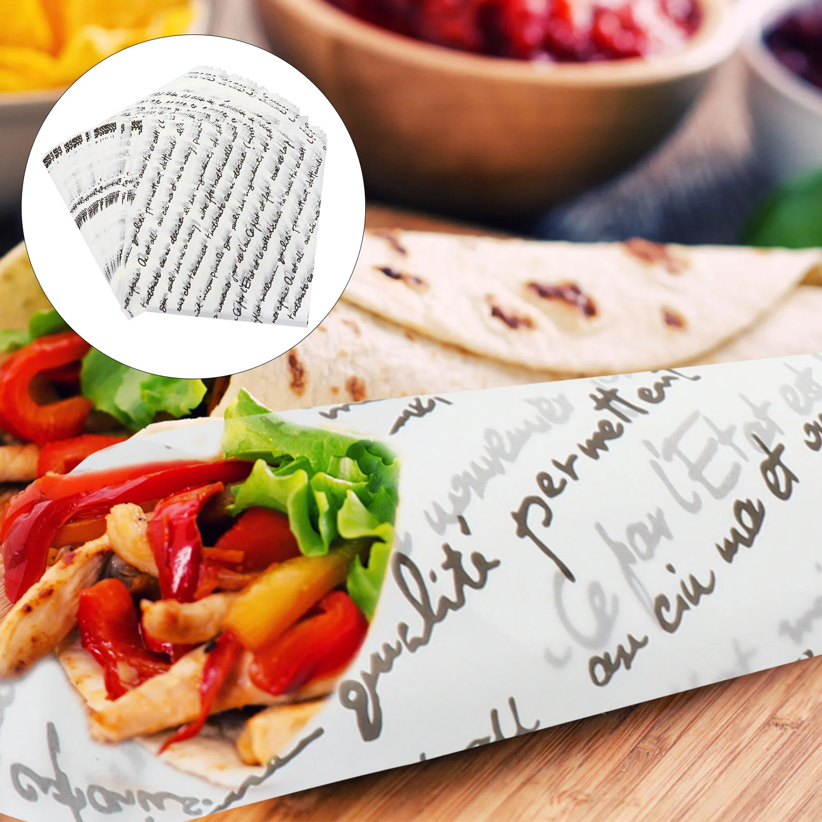 

Paper Sandwich Wrap Wrapping Sheetsdeliinsulated Lunch Burger Packing Gift Sheet Baking Resistant Grease Liner Craft Wrapper