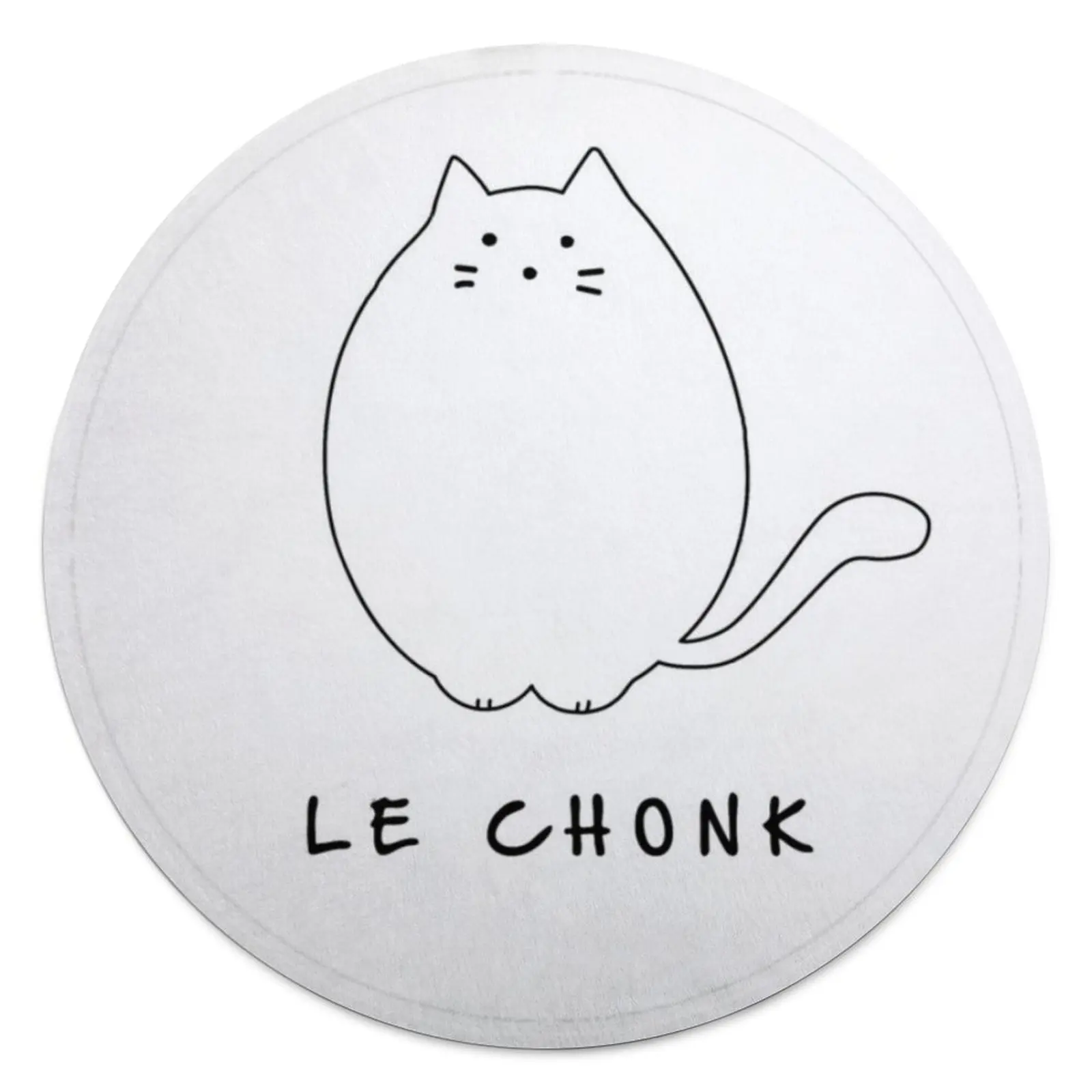 

Le Chonk Chunky Cat Blanket Kawaii Cute Manga Aesthetic Fleece Chair Round Blanket Super Soft Cheap Big Bedspread