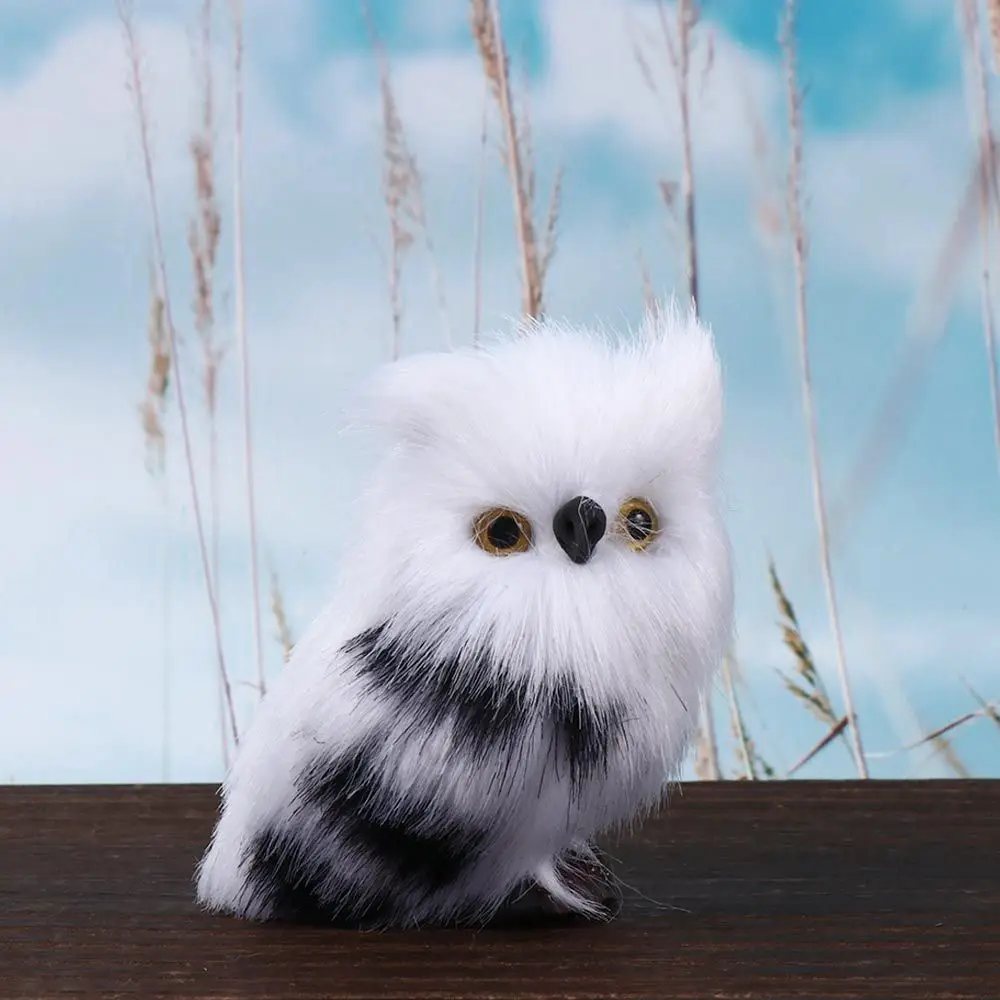 

Creative Cute Owl Plush Toys Lifelike Animal Accessories Kids Gift Handmade Crafts Collection Decor Miniature Figurines