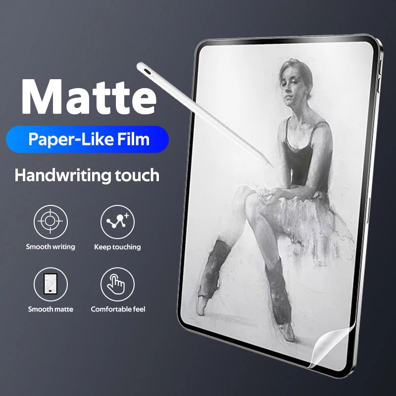 Matte PET Paper Like Screen Protector For iPad Mini 6 5 Air 4 3 2 1 For iPad 10.2 9 8 7 generation Pro11 2021 9.7 2018 2019 Film