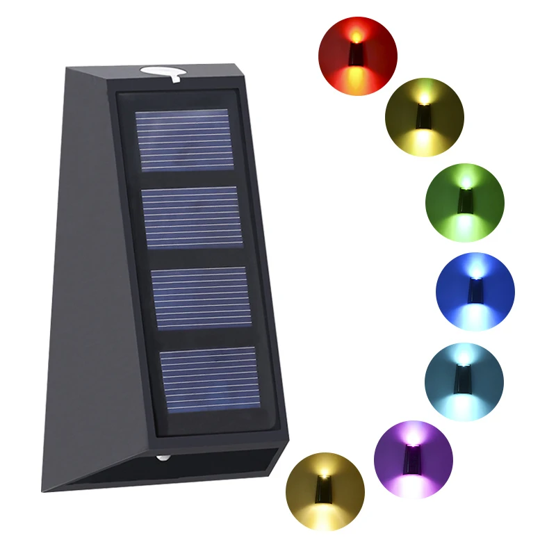 

NEW Solar Wall Lamp Outdoor Warm/White/RGBW Waterproof Solar Security Lights for Garden Corridor Yard Garage Outdoor Lighting