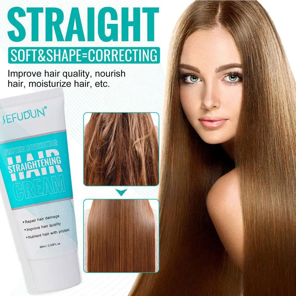 

Protein Hair Straightener Correcting Hair Straightening Cream Nourishing Fast Smoothing Hair Straightener Lotion For Curly T1A8