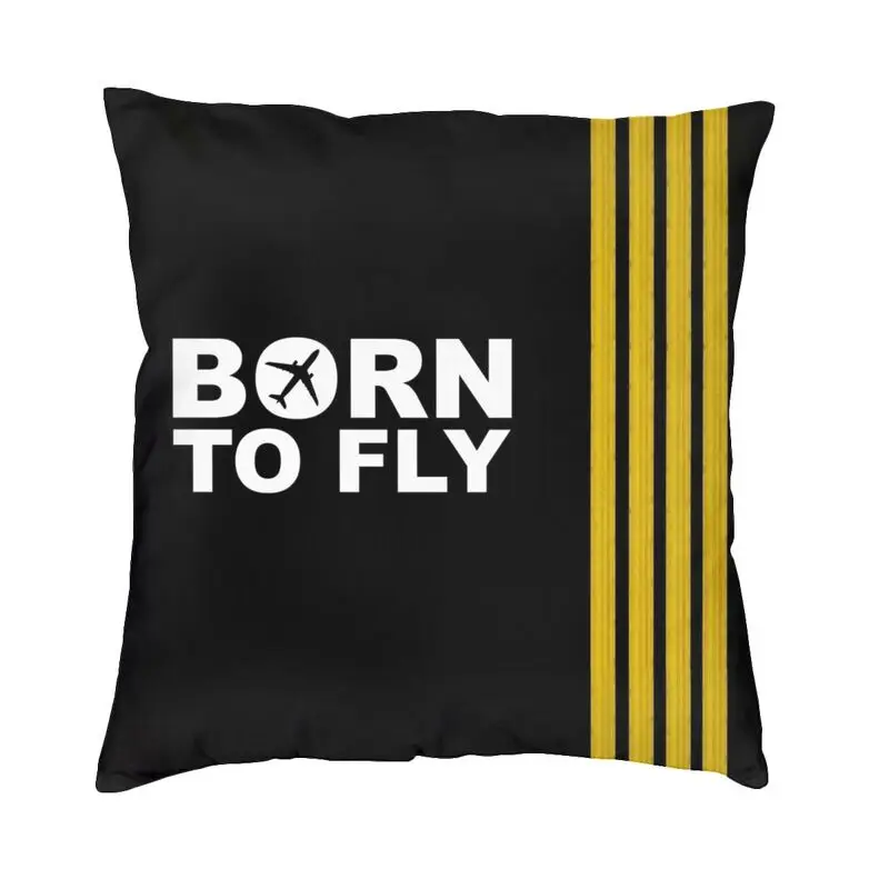 

Роскошная наволочка Born To Fly Captain Stripe Flight Pilot, украшение для спальни, Авиатор, самолет, наволочка