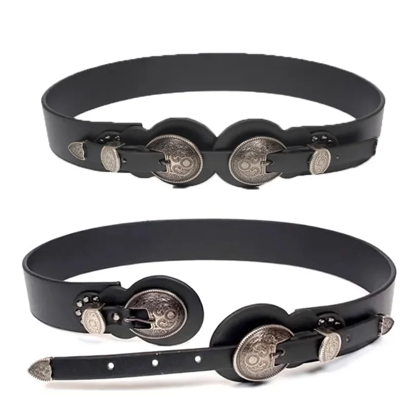 

Средневековый металлический широкий кожаный ремень для костюмированных мужчин и женщин, классический пояс для косплея в стиле рыцаря викингов и взрослых