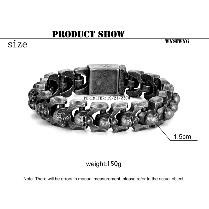 Мужской браслет из нержавеющей стали в стиле Ретро