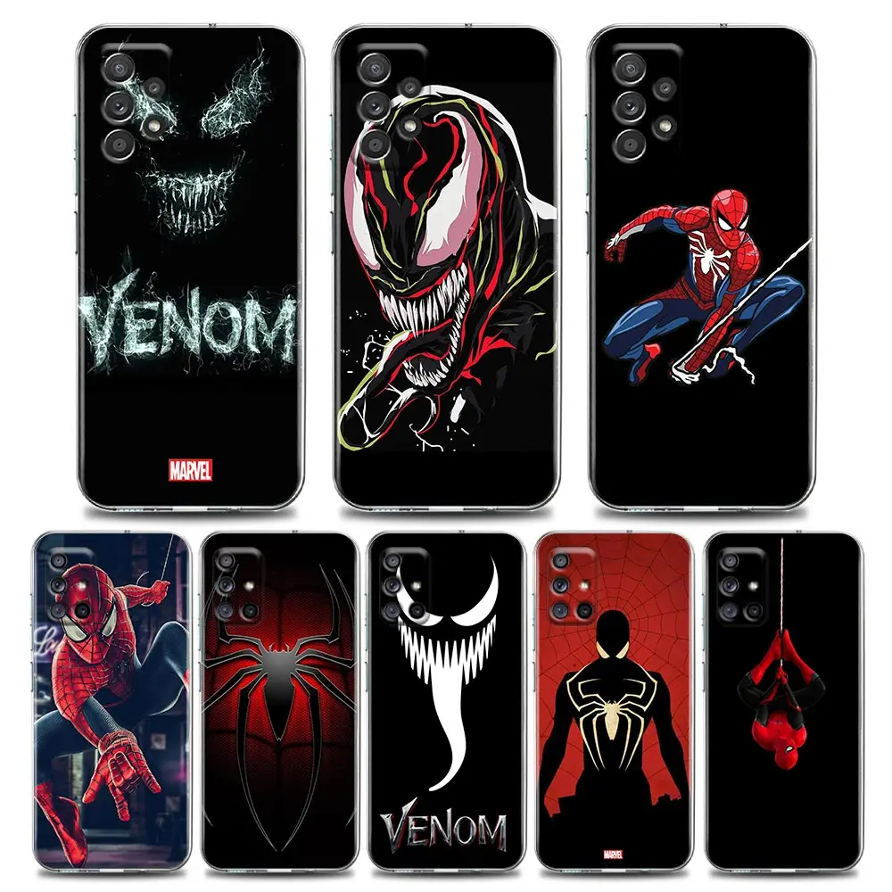 

MARVEL Venom Spaiderman Phone Case for Samsung A70 A70s A40 A50 A30 A20e A20s A10 Note 8 9 10 Plus Lite 20 Case Soft Silicone