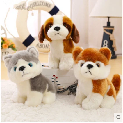 

Siberian Husky Saint Bernard Welsh Corgi Pembroke Pomeranian Dog Puppy Plush Soft Doll Toy Stuffed Animal Kids Gift Cute Kawaii