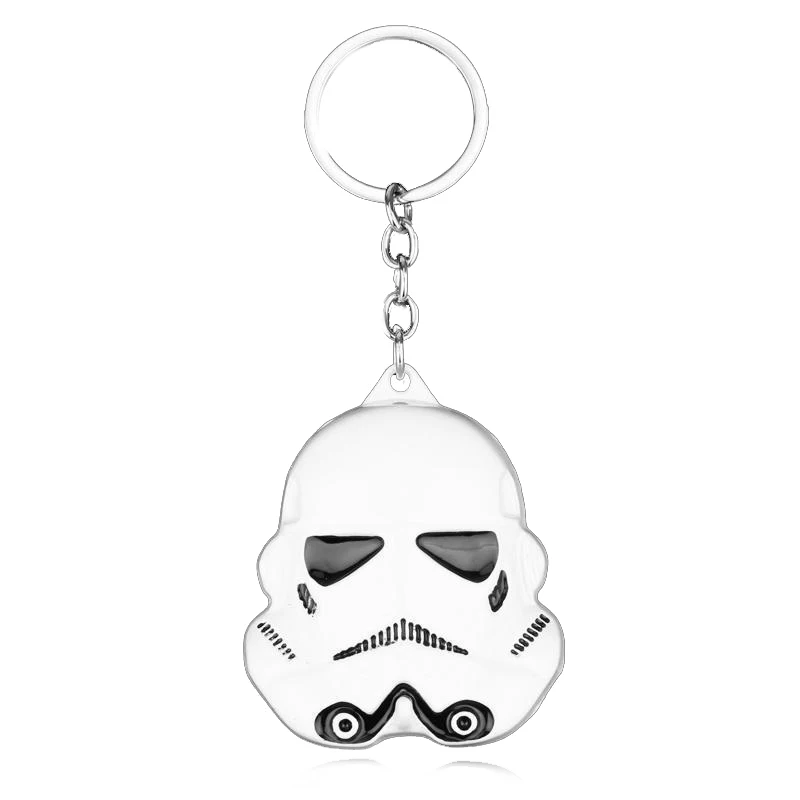 New Hot War Star 3 Colors Keychain StormTrooper Helmet Storm Trooper Pendant Key Chain Darth Vader Mask Superhero Keyring