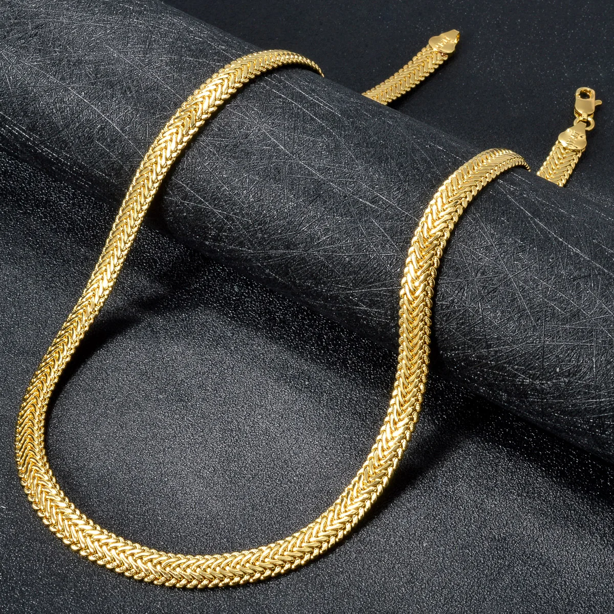 Классическое стильное медное ожерелье-цепочка в виде змеи для мужчин и ...