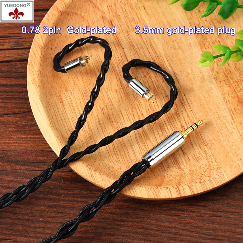 

YUEDONG 4-Strand 7N Single Crystal Copper Silver Plated Earphone Upgrade Cable Universal 0.78 2PIN/MMCX Pin