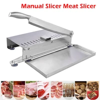 stainless steel meat slicer kitchen fozen meat slicing machine thickness adjustable cutter for chicken duck fish lamb vegetables