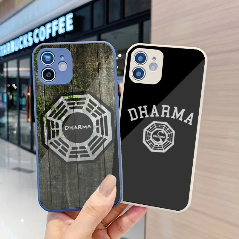 

Чехол для телефона Lost Tv Dharma для IPhone 14 13 12 11 Pro Max X XR XS 8 7 Plus, цветной чехол из жидкого стекла