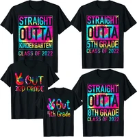straight outta kindergarten 5th 8th grade graduation shirts class of 2022 t shirt peace out 3th 4th grade last day of school tee