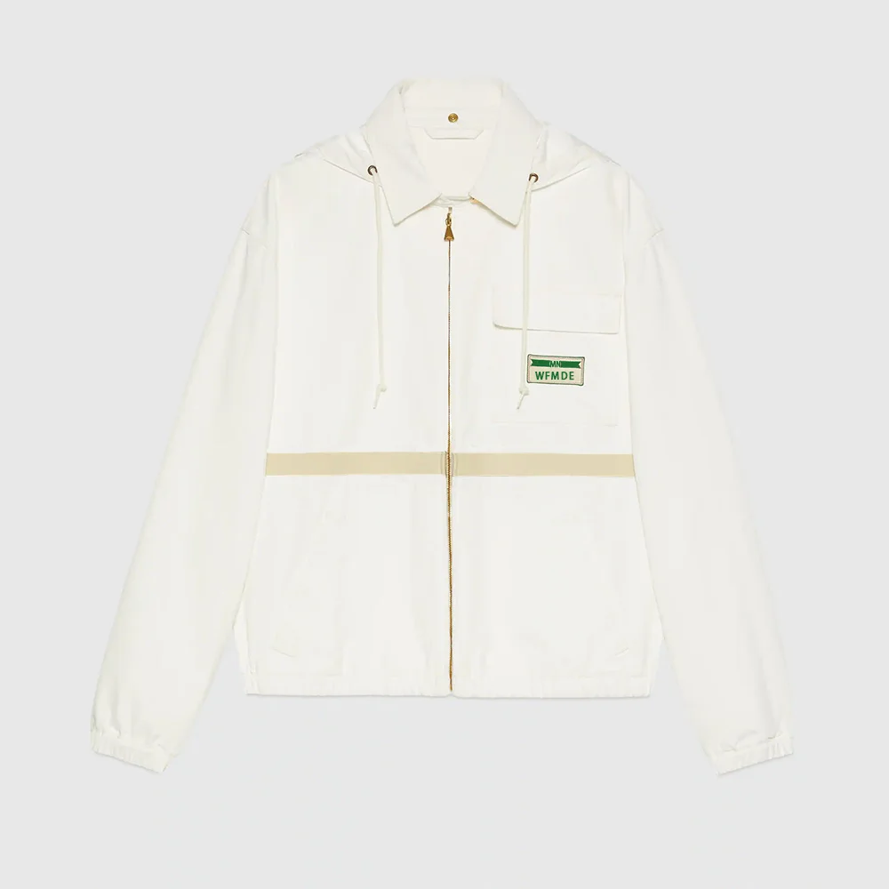 

22SS New White Eco Cotton Jacket with Vintage Label #wfmd2942