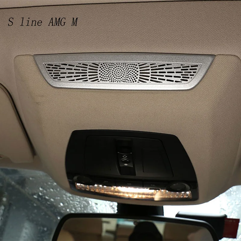 

Car Styling Front Reading Lamp Frame Decoration Trim For BMW 7 Series F01 F02 2009-2015 Interior Roof Light Cover Sticker Strips