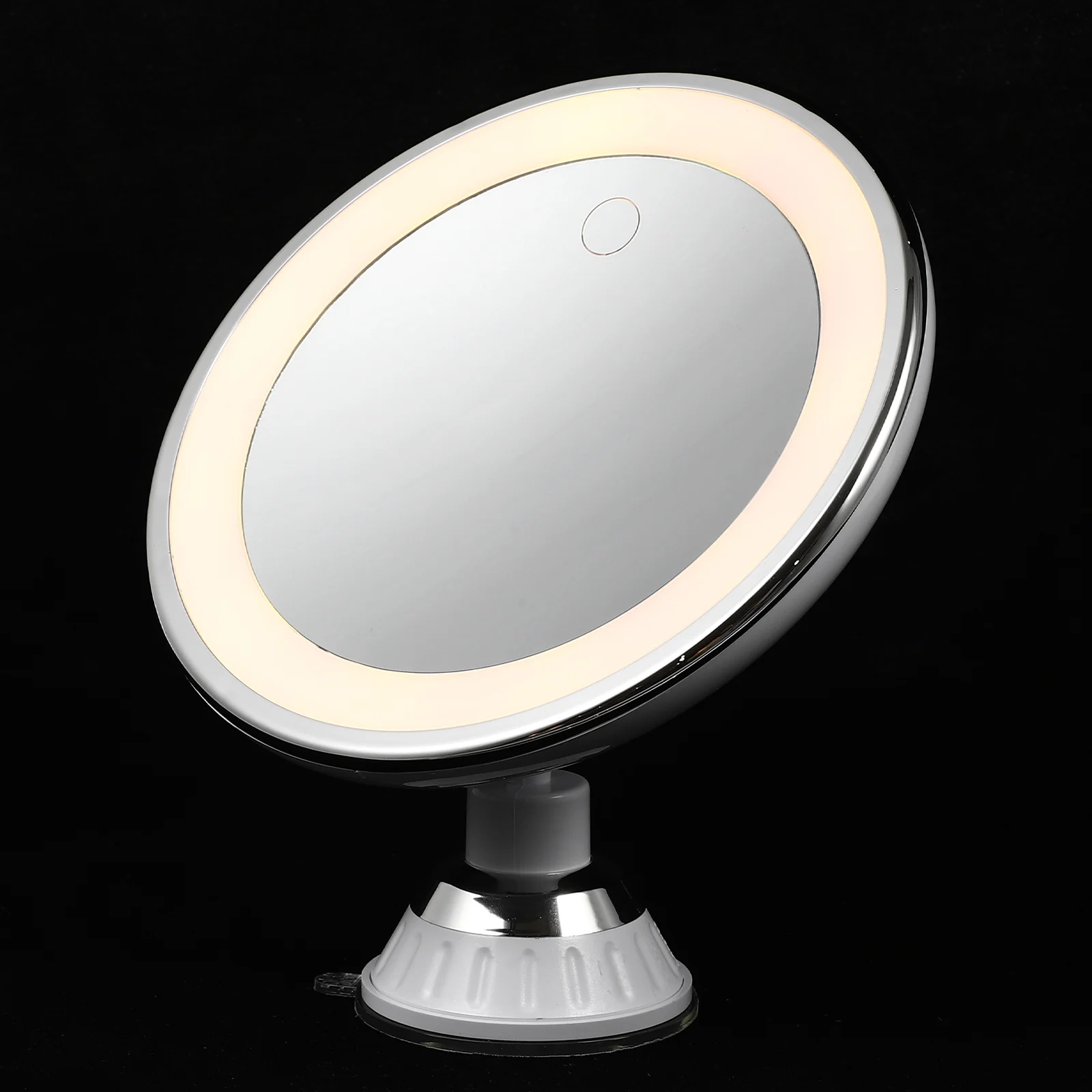 

1PC Mirror with Lamp Tri-color 10x Magnification Sucker Makeup Mirror