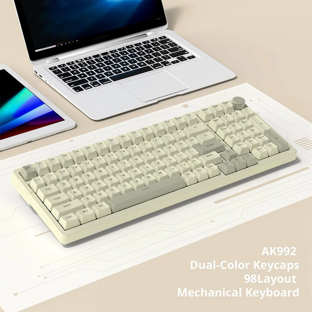 

99 Keys Gaming Gamer Keyboards Gaming Mechanical Keyboard Single Mode Wired Hot Swappable Gaming Keyboard for PC Desktop Laptop