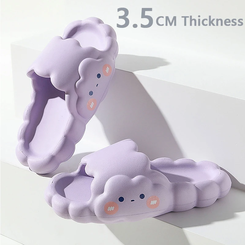 

Шлепанцы пляжные для мужчин и женщин, Нескользящие сандалии на толстой платформе, шлепанцы с забавным дизайном, обувь для ванной с мультяшн...