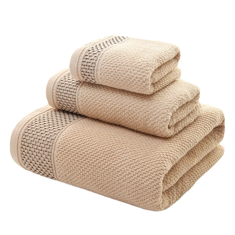 

Family Towel Sets Pack of 3 Quality Cotton Bath Towels Premium Large Towels Men Bath Towels