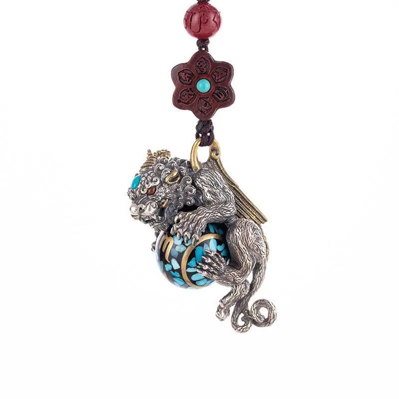 Новинка подвеска для ключей Lucky Pixiu с мантрой из шести символов цепочка