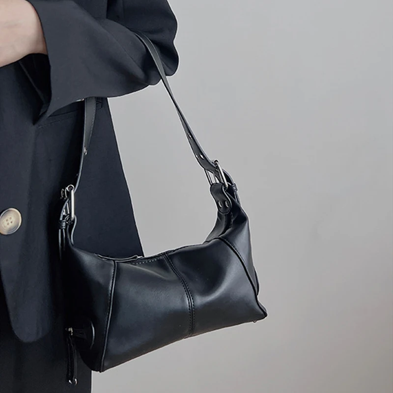 

Сумка на плечо Женская нейлоновая, мягкая портативная винтажная Элегантная универсальная сумочка на молнии, большой вместимости, под подмышку