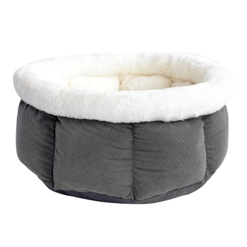 

Soft Cat Bed Nest Luxury Dog Kennel Puppy House Round Cushion Deep Sleep Cozy Kitten Cage Pet Supplies Warm Mats Washable2 Sizes