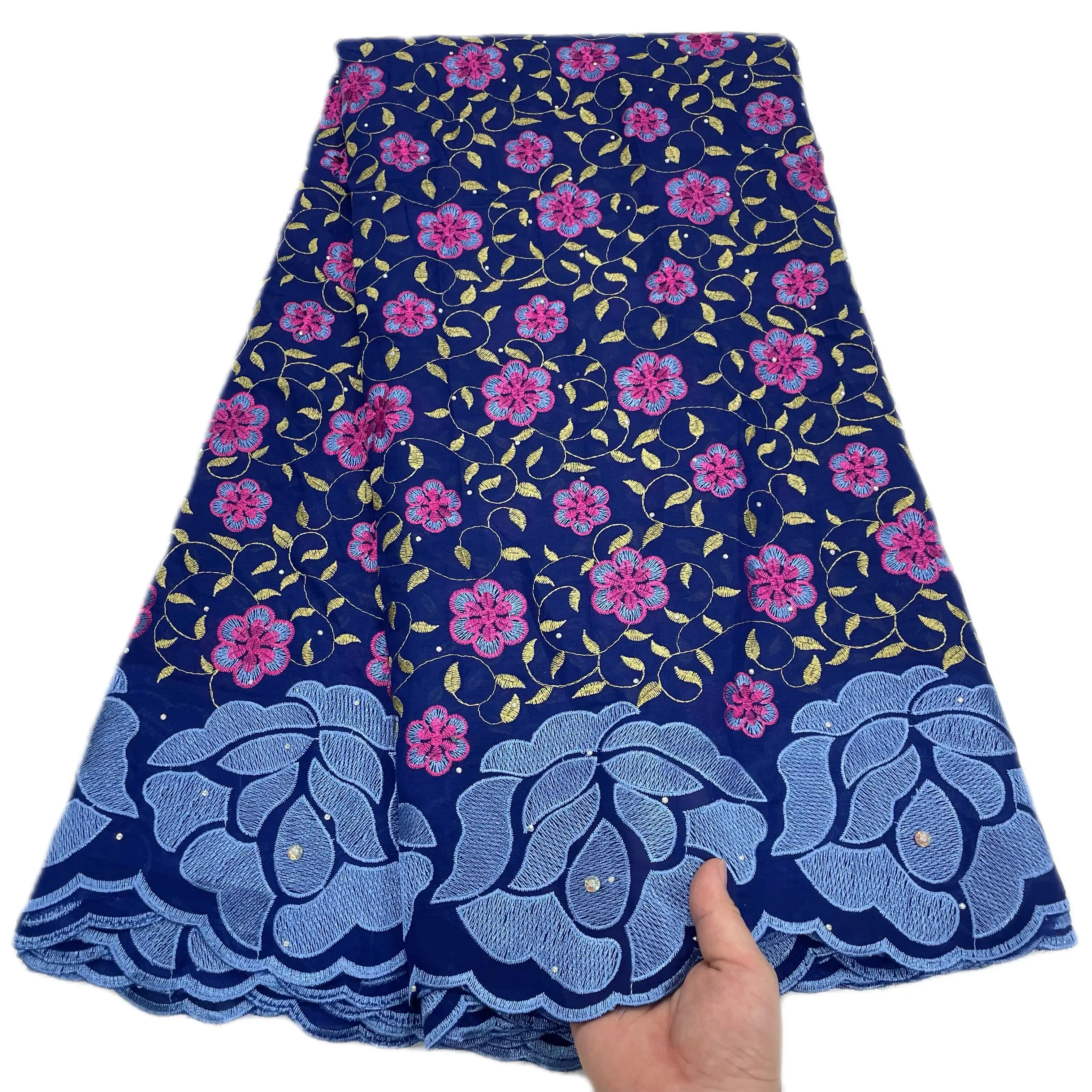 

Африканская Хлопковая кружевная ткань 2023, Высококачественная швейцарская вуаль, кружево в Швейцарии, нигерийская кружевная ткань для свадьбы